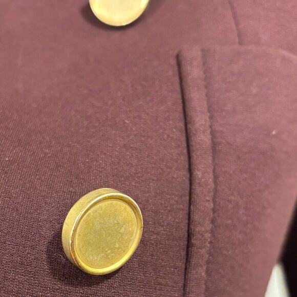 THEORY Jontia K Blazer, Garnet Burgundy, Size 2 - Picture 3 of 13